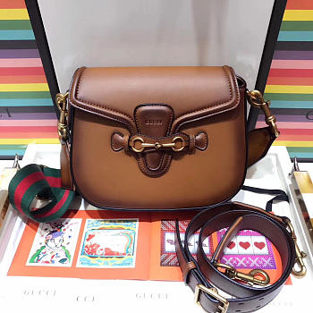 Gucci lady web bag dark brown 25cmx16cmx17cm 