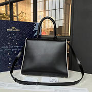 Delvaux mm brillant satchel smooth leather black 1466 28cm x 14cm x 21cm  - 4