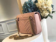 Gucci marmont bag pink 2638  21.5*18*5cm - 4