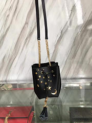 Ysl moon & star blk leather bucket bag 4813 16.5cm x 15cm x 10 cm - 4