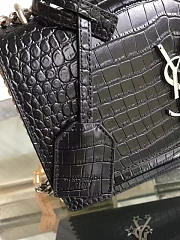 Ysl medium sunset bag in shiny crocodile-embossed leather 4851 22cm x 16cm x 8cm  - 2