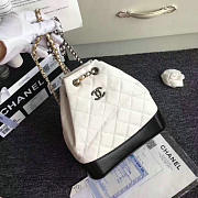 Chanel's gabrielle small backpack white and black  - 2
