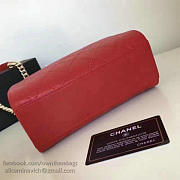 Chanel small label click leather shopping bag red  - 5
