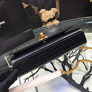 Ysl monogram- kate gold tassel in embossed crocodile shiny leather 5056 24cm x 15cm x 5cm - 5
