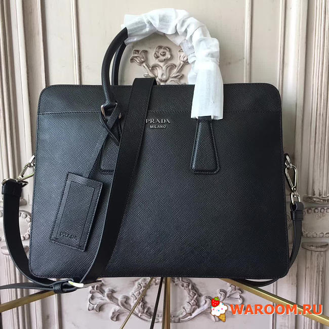 Prada leather briefcase 4332 36cmx6.5cmx28cm - 1