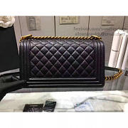 Chanel quilted caviar medium boy bag gold hardware black  - 3