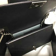 Chanel chevron lambskin quilted boy bag with top handle black  - 5