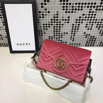 Gucci gg leather woc 2582 20*13*6cm 