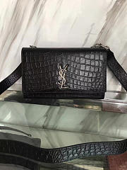 Ysl monogram kate crocodile embossed shiny leather 5023 24cm x 15.5cm x 4.5cm - 6