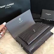Ysl sunset chain wallet in crocodile embossed shiny leather 4829  17cm x 13cm x 7cm - 5