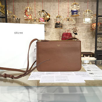Celine leather trio - brown 25*5*18cm
