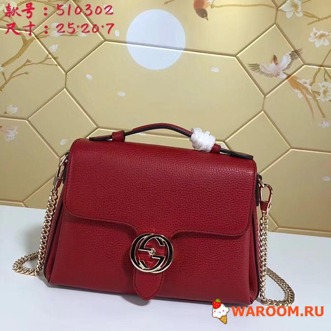 gucci gg flap shoulder bag on chain red CohotBag 5103032 - 1