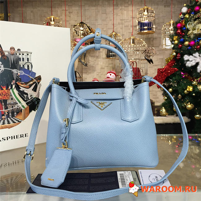 Prada double bag 4137 25cm x 13cm x 18cm - 1