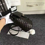 Chanel caviar quilted lambskin backpack black silver hardware  - 4