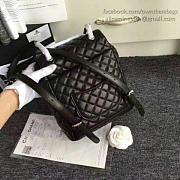 Chanel caviar quilted lambskin backpack black silver hardware  - 3