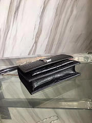 Ysl sunset chain wallet in crocodile embossed shiny leather 4843 17cm x 13cm x 7cm - 6