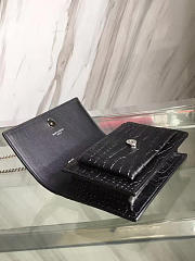 Ysl sunset chain wallet in crocodile embossed shiny leather 4843 17cm x 13cm x 7cm - 5