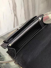 Ysl sunset chain wallet in crocodile embossed shiny leather 4843 17cm x 13cm x 7cm - 2
