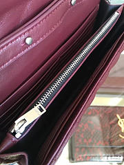 Ysl envelop satchel wine red 5137 22cm x 5.5cm x 13.5cm  - 2