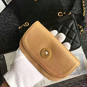 Chanel calfskin camellia waist chain bag black a91830  - 4