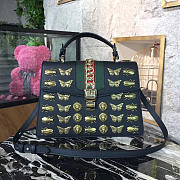gucci sylvie medium top handle bag 2589 - 1
