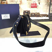 Prada velvet cahier bag black 4263 20cm x 14.5 cm x 7cm - 3