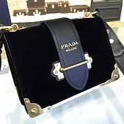 Prada velvet cahier bag black 4263 20cm x 14.5 cm x 7cm - 5
