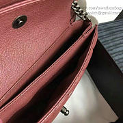 Chanel quilted deerskin perfect edge bag burgundy  a14041  - 3
