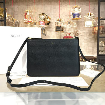 Celine leather trio - black  25.5cm x 4cmx 18cm