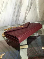 Ysl gold monogram college wine 5075 22cm x 5.5cm x 13.5cm - 6