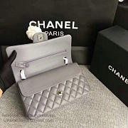 CHANEL lambskin Flap Bag Grey A01112 25cm - 4