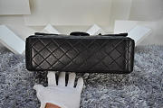 Chanel lambskin leather flap bag with gold/silver chain black 33cm - 5