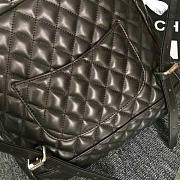 Chanel quilted lambskin large backpack black silver hardware   - 5