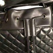 Chanel quilted lambskin large backpack black silver hardware   - 4