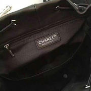 Chanel quilted lambskin large backpack black silver hardware   - 3