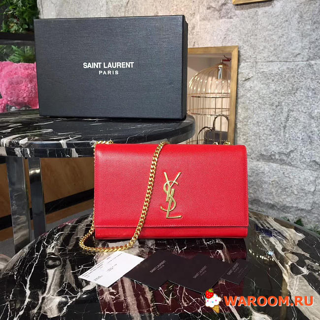ysl monogram kate grain de poudre embossed leather CohotBag 4953 - 1