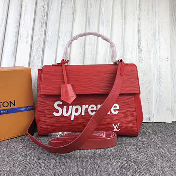 Louis vuitton supreme handbag red m41388 3016 32*23*12cm