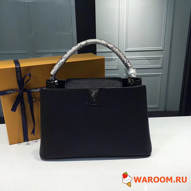 Louis vuitton capucines mm noir 3671 36cm x 23cm x 14cm - 1