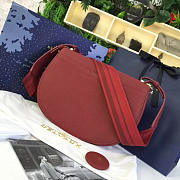 Delvaux calfskin le mutin saddle bag red 1481 29cm x 4cm x 22cm - 4