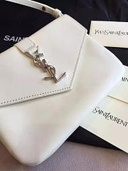 Ysl monogramme sac université white 16cm x 12cm x 3cm - 4