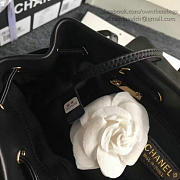 Chanel quilted lambskin large backpack black gold hardware   - 5