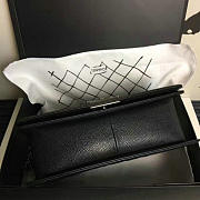 Chanel medium quilted caviar black silver a13043  - 5