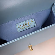 Chanel sheepskin classic rhombic hot mom explosion blue a67086 25CM - 4