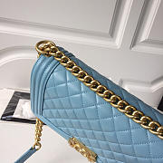Chanel sheepskin classic rhombic hot mom explosion blue a67086 25CM - 3
