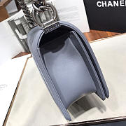Chanel sheepskin classic diamond hot mama burst grey silver hardware a67086  - 4