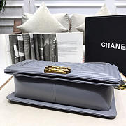 Chanel sheepskin classic diamond hot mama burst gray gold hardware a67086  - 4