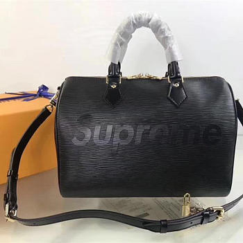 Louis vuitton supreme handbag black m40432 30*21*17cm