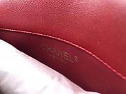 Chanel flap bag with top handle wine red 21cm - 5