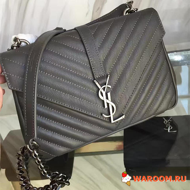 Ysl monogram college gray 5109  24cm x 17cm x 6.5cm  - 1