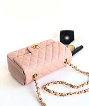 Chanel classic flap bag caviar leather sliver&gold chain 20cm - 4